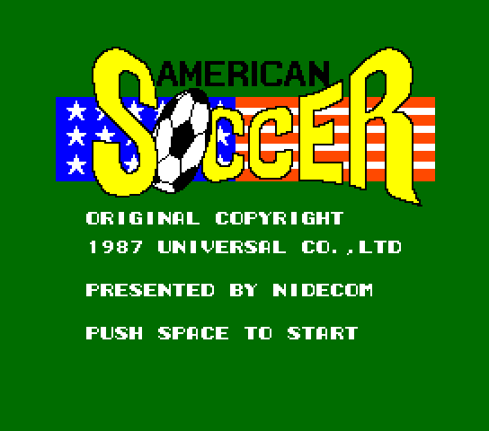 American Soccer Title Screen